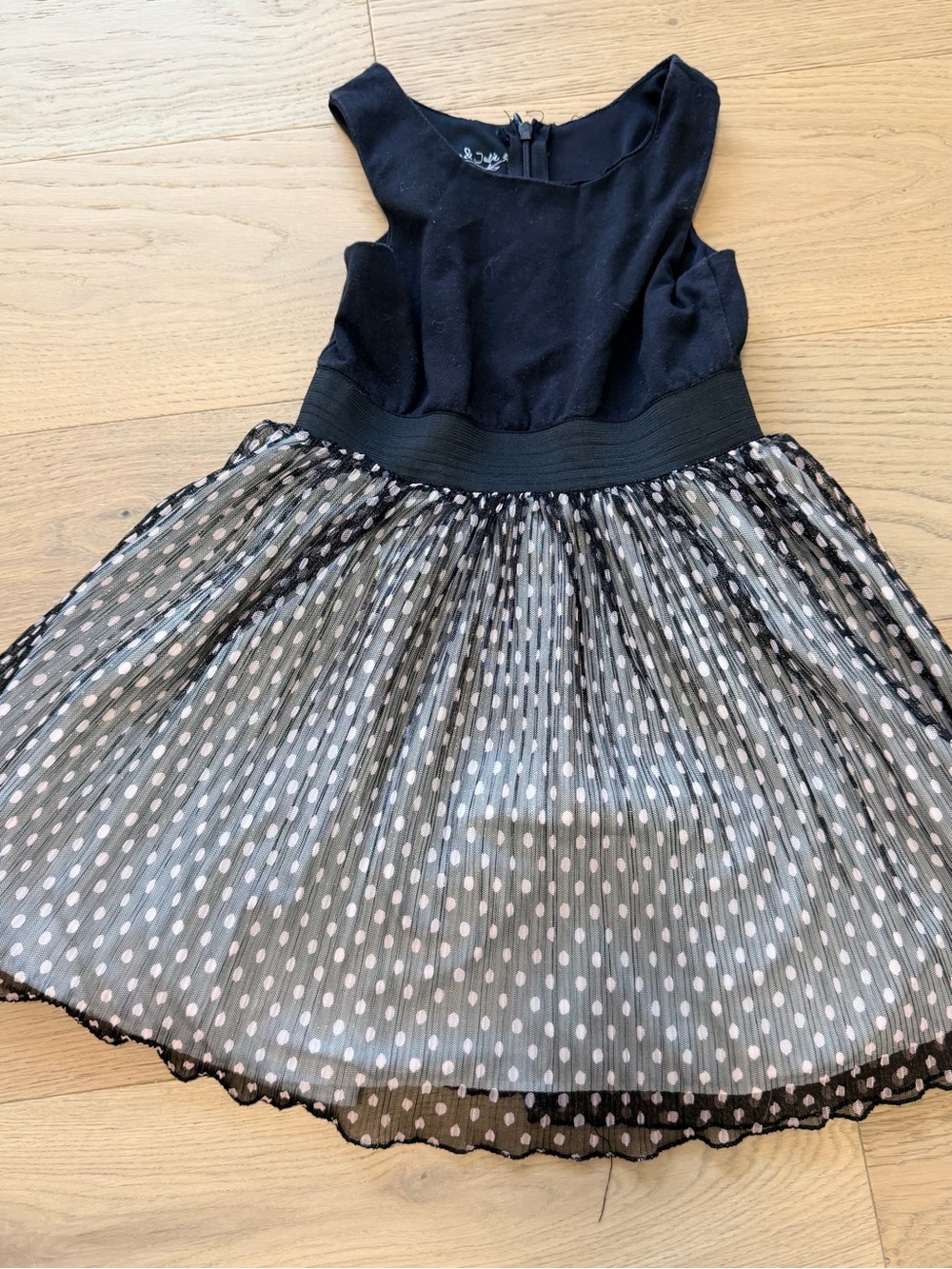 Pippa & Julie Black Polka Dot Tulle Party Dress